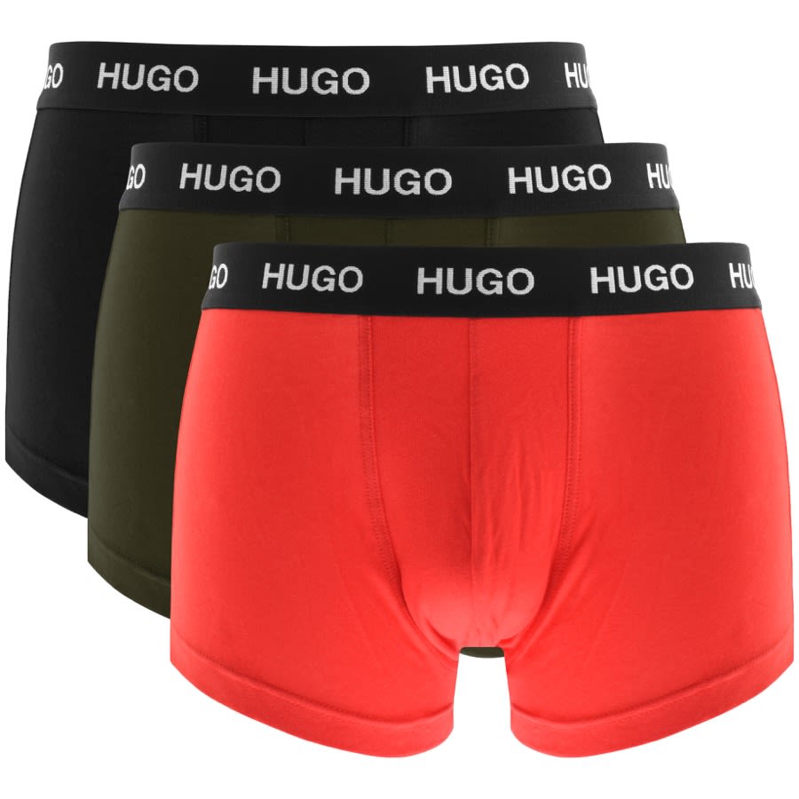 Alternative Image for ProductHUGO Triple Pack Boxer Trunks Khaki1